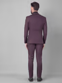 Mens Wine Checked 2 Piece Suit